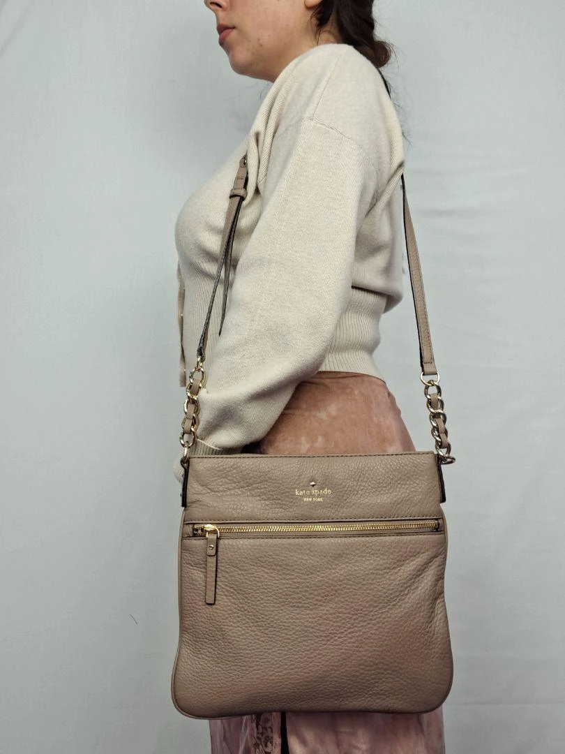 Kate Spade Taupe Flat Shoulder Bag