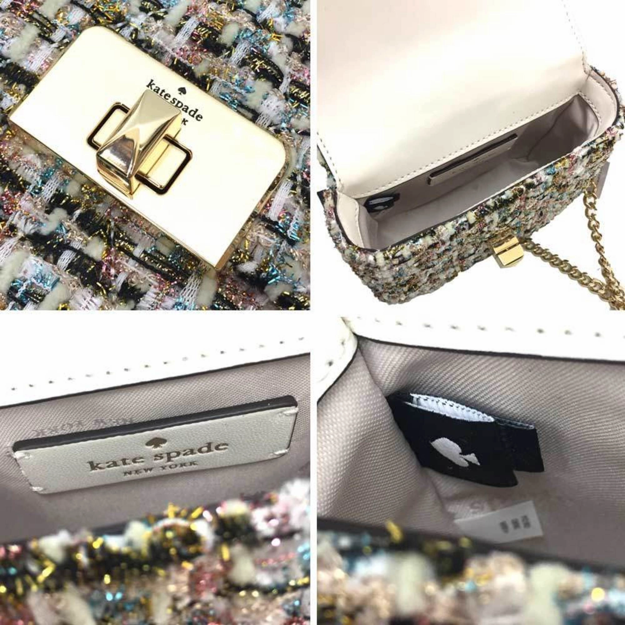 Kate Spade Tweed Leather Shoulder Bag (Pre-Owned)