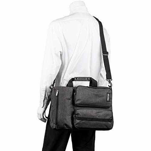 Kenneth Cole Reaction 15.6 Laptop & Tablet Bag Hybrid Backpack for School, Business, & Travel, Convertible Charcoal, Medium