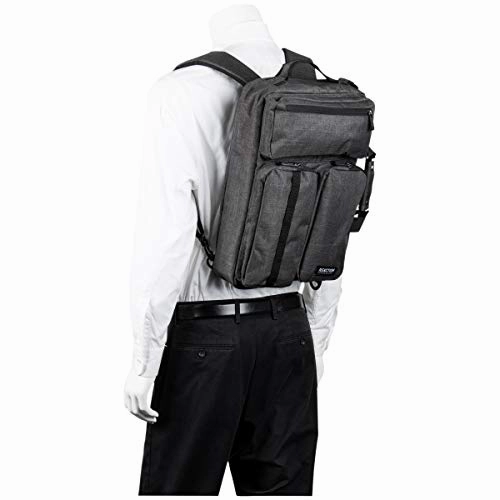 Kenneth Cole Reaction 15.6 Laptop & Tablet Bag Hybrid Backpack for School, Business, & Travel, Convertible Charcoal, Medium