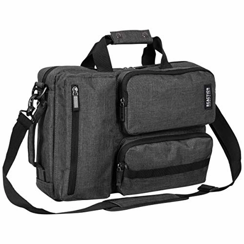 Kenneth Cole Reaction 15.6 Laptop & Tablet Bag Hybrid Backpack for School, Business, & Travel, Convertible Charcoal, Medium