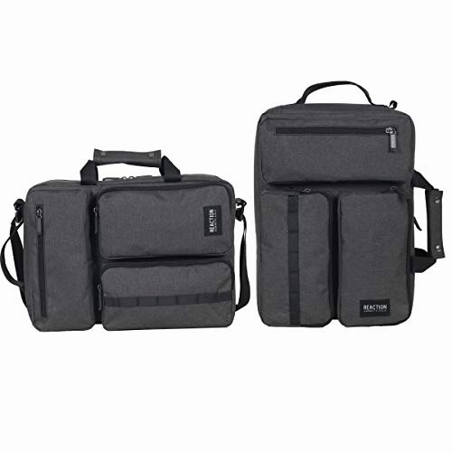 Kenneth Cole Reaction 15.6 Laptop & Tablet Bag Hybrid Backpack for School, Business, & Travel, Convertible Charcoal, Medium