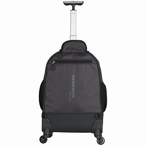 Kenneth Cole Reaction 1680D Coated Polyester Double Gusset 4-Wheel 17.0 Computer Laptop