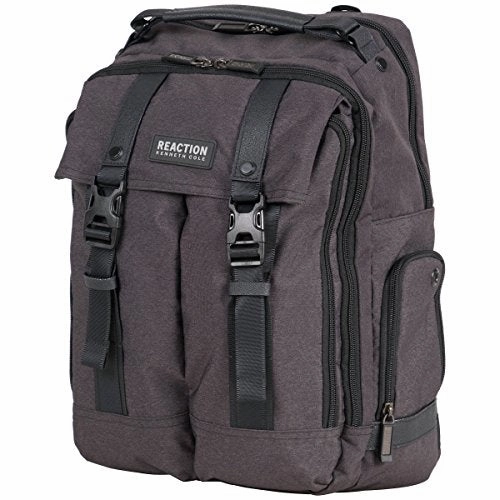 Kenneth Cole Reaction 600D Polyester Dual Compartment 15.6?Computer Business Backpack, Charcoal,