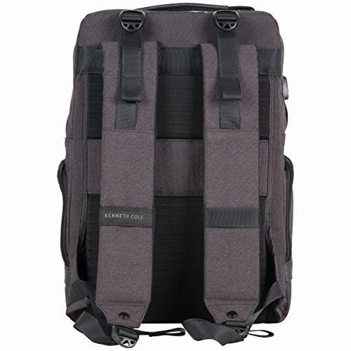 Kenneth Cole Reaction 600D Polyester Dual Compartment 15.6?Computer Business Backpack, Charcoal,