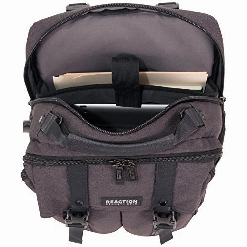 Kenneth Cole Reaction 600D Polyester Dual Compartment 15.6?Computer Business Backpack, Charcoal,
