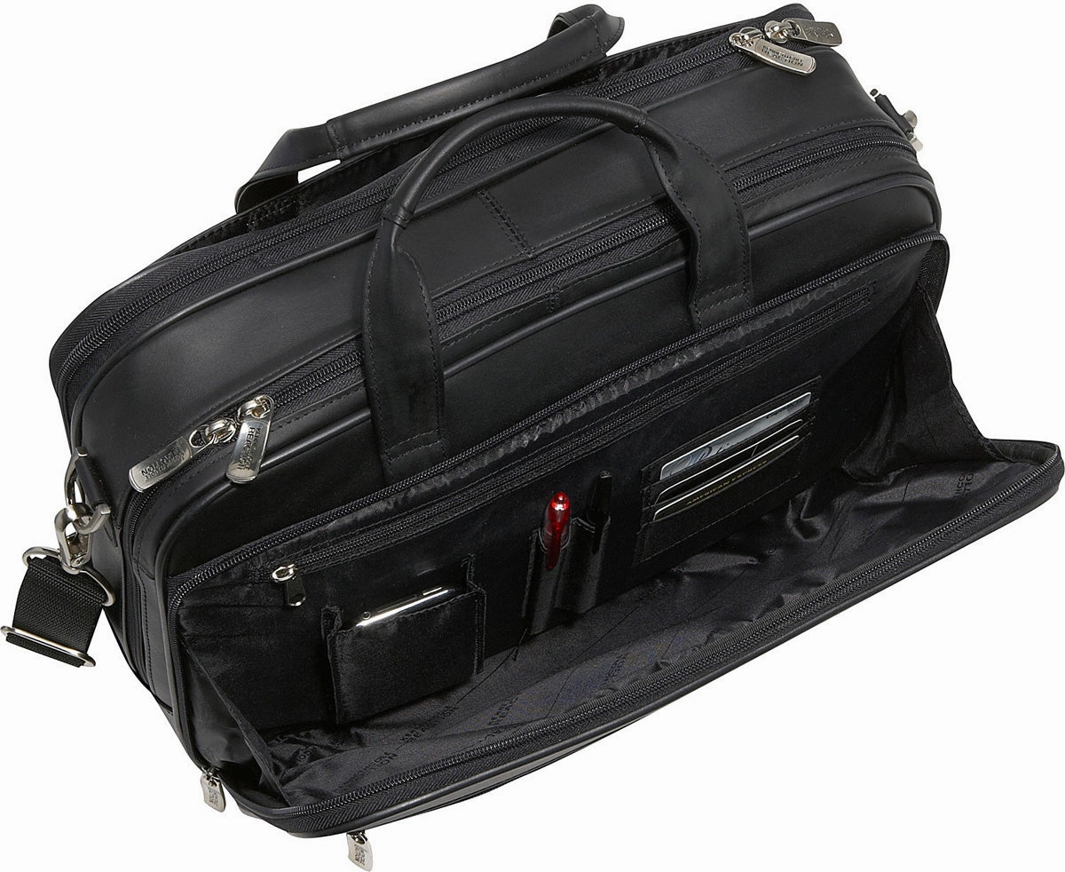 Kenneth Cole Reaction &Quot;I Rest My Case&Quot; Double Gusset Top Zip Portfolio / Computer Case