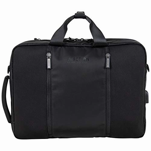 Kenneth Cole Reaction Backpack with USB Charging Port, Black, 15" Laptop