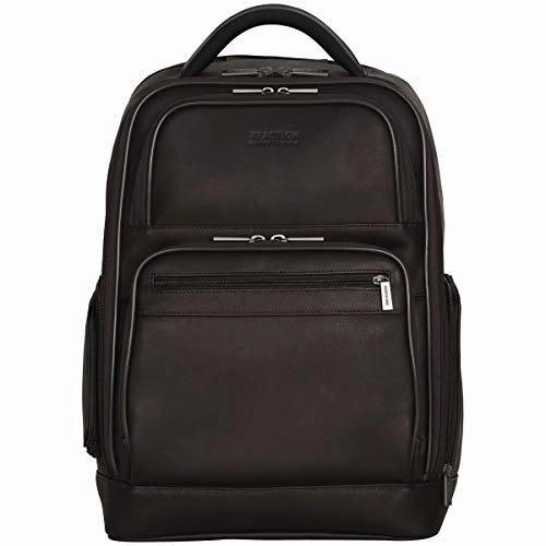 Kenneth Cole Reaction Colombian Leather Double Gusset 15.6 Computer Backpack, Brown One Size