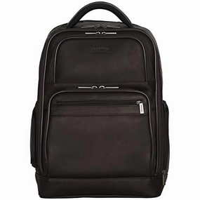Kenneth Cole Reaction Colombian Leather Double Gusset 15.6 Computer Backpack, Brown One Size