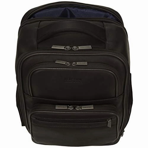 Kenneth Cole Reaction Colombian Leather Double Gusset 15.6 Computer Backpack, Brown One Size