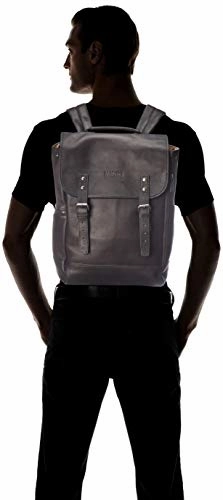 Kenneth Cole Reaction Colombian Leather Single Compartment Flapover 14.1 Laptop Backpack (RFID),