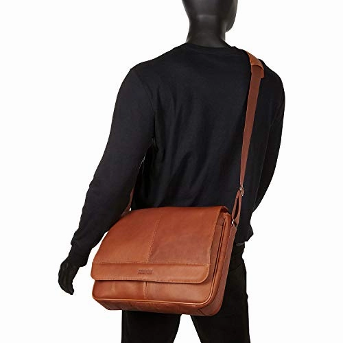 Kenneth Cole Reaction Come Bag Soon Leather 15.6" Messenger Laptop, Cognac One Size