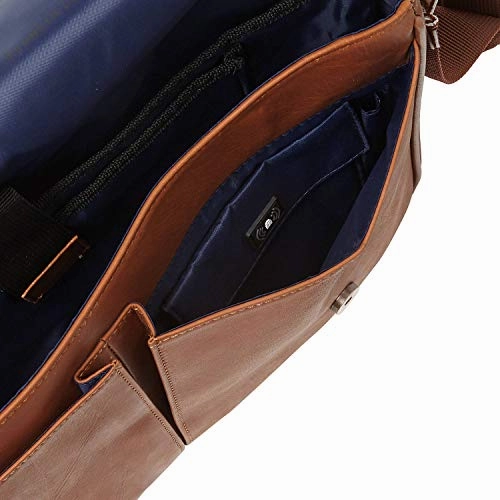 Kenneth Cole Reaction Come Bag Soon Leather 15.6" Messenger Laptop, Cognac One Size