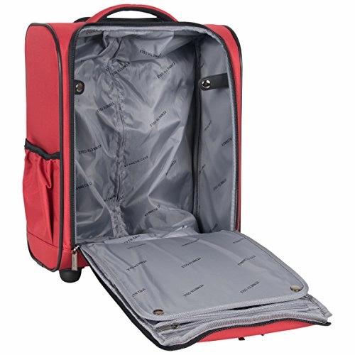 Kenneth Cole Reaction Going Places 16" 600d Polyester 2-Wheel Underseater Carry-on Luggage, Red