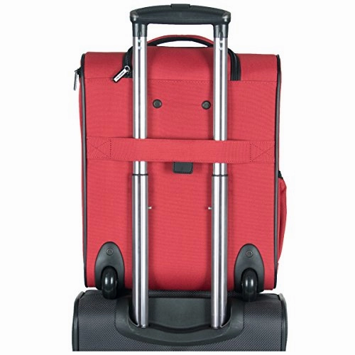 Kenneth Cole Reaction Going Places 16" 600d Polyester 2-Wheel Underseater Carry-on Luggage, Red