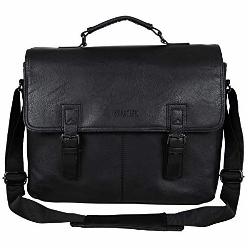 Kenneth Cole Reaction Modern Dilemma Pebbled Faux Leather Laptop & Tablet Business Case Travel Bag, 15 Laptop Portfolio