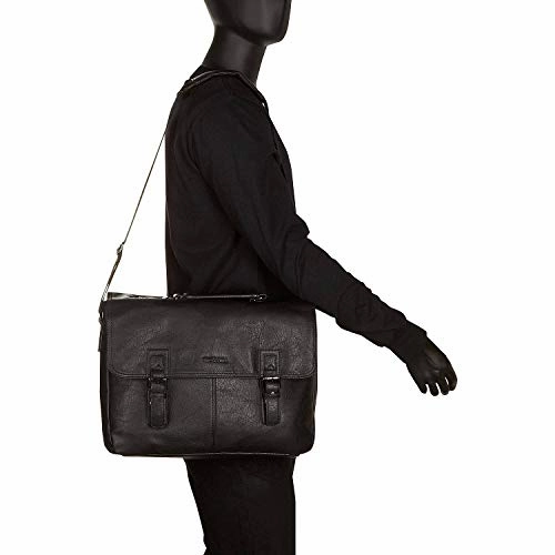 Kenneth Cole Reaction Modern Dilemma Pebbled Faux Leather Laptop & Tablet Business Case Travel Bag, 15 Laptop Portfolio