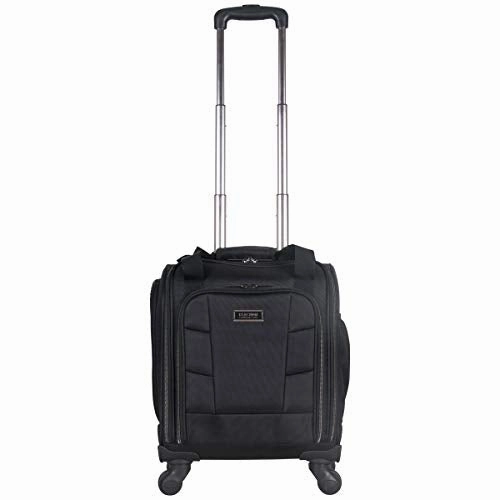Kenneth Cole Reaction Rugged Roamer 18" Lightweight 4-Wheel Spinner 14.1" Laptop & Tablet Business Underseater Carry-On, Black