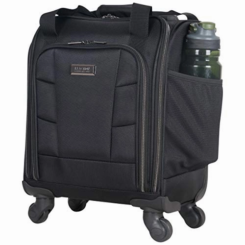 Kenneth Cole Reaction Rugged Roamer 18" Lightweight 4-Wheel Spinner 14.1" Laptop & Tablet Business Underseater Carry-On, Black