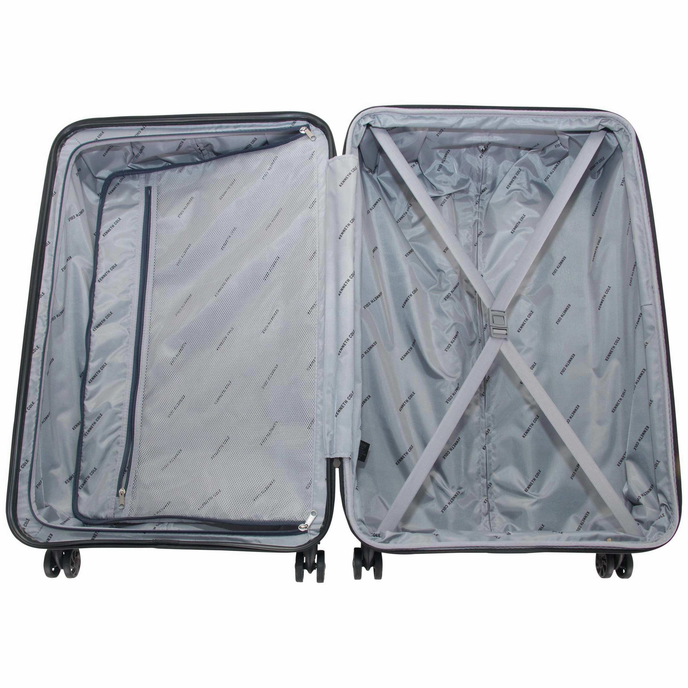 Kenneth Cole Reaction Scott's Corner 28" Lightweight Hardside Expandable 8-Wheel Spinner Checked Suitcase with TSA Lock, Navy