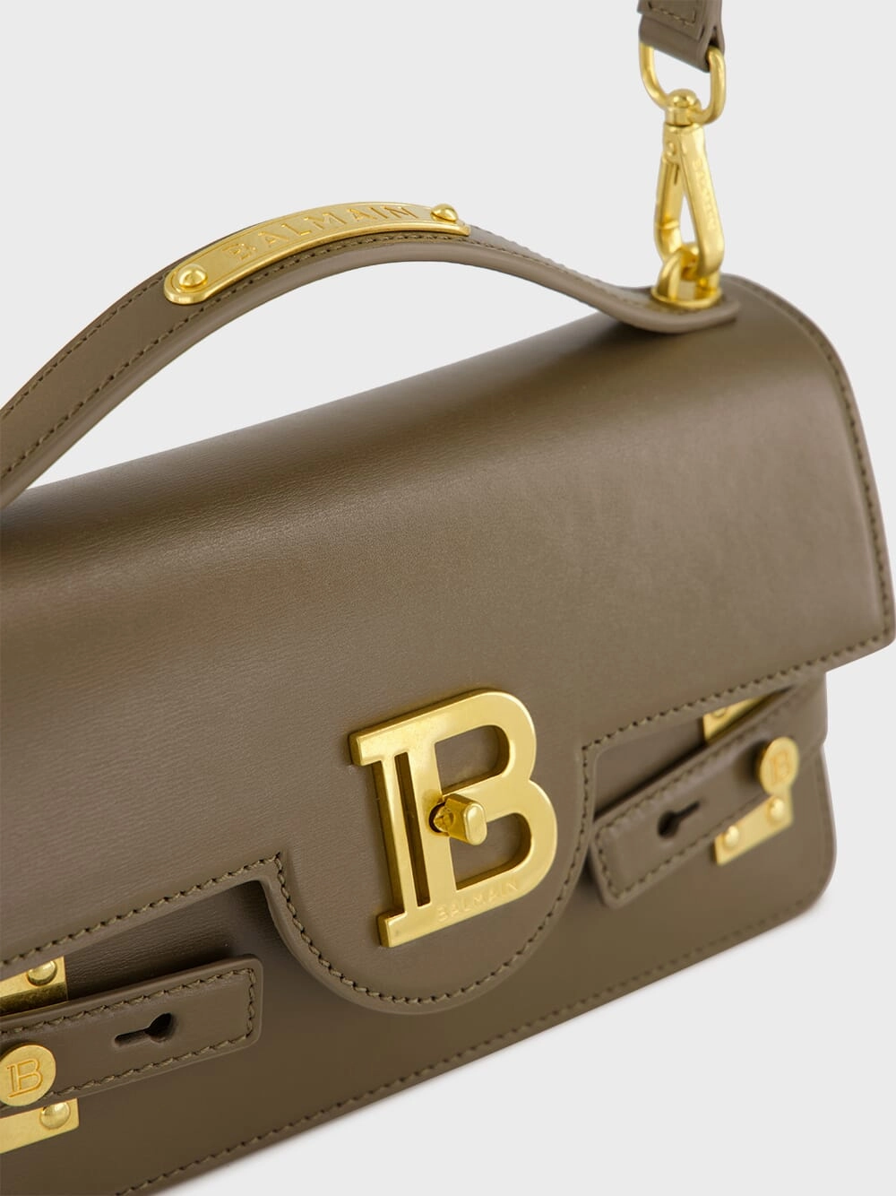 Khaki B-Buzz 24 Leather Bag