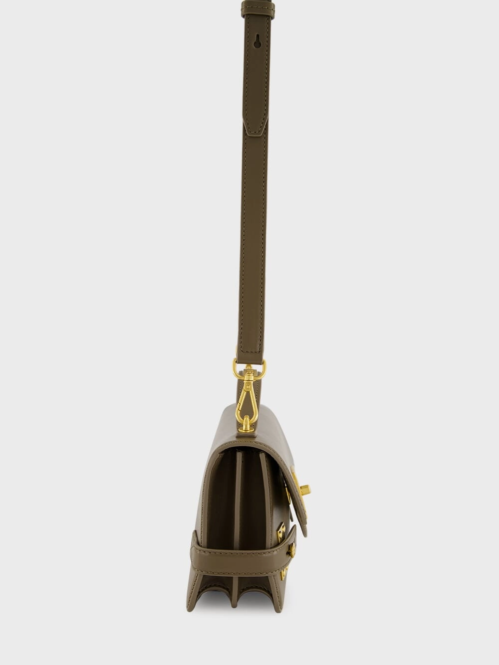 Khaki B-Buzz 24 Leather Bag