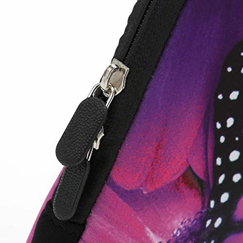 Kiss Laptop Carrying Bag Sleeve,Neoprene Sleeve Case/Grunge Looking Pink and Red Lipstick Marks Set