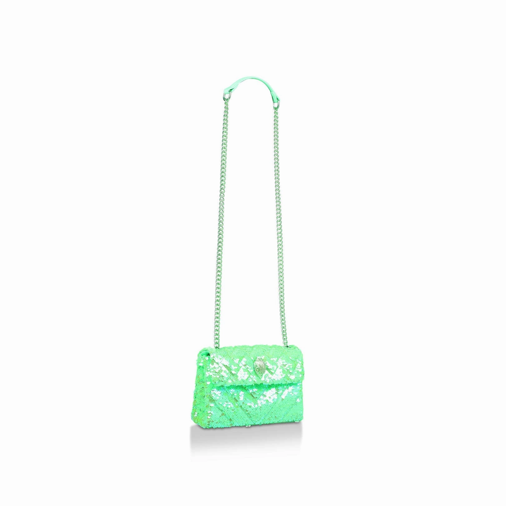 Kurt Geiger Medium Sequin Kensington Crossbody bag-Green
