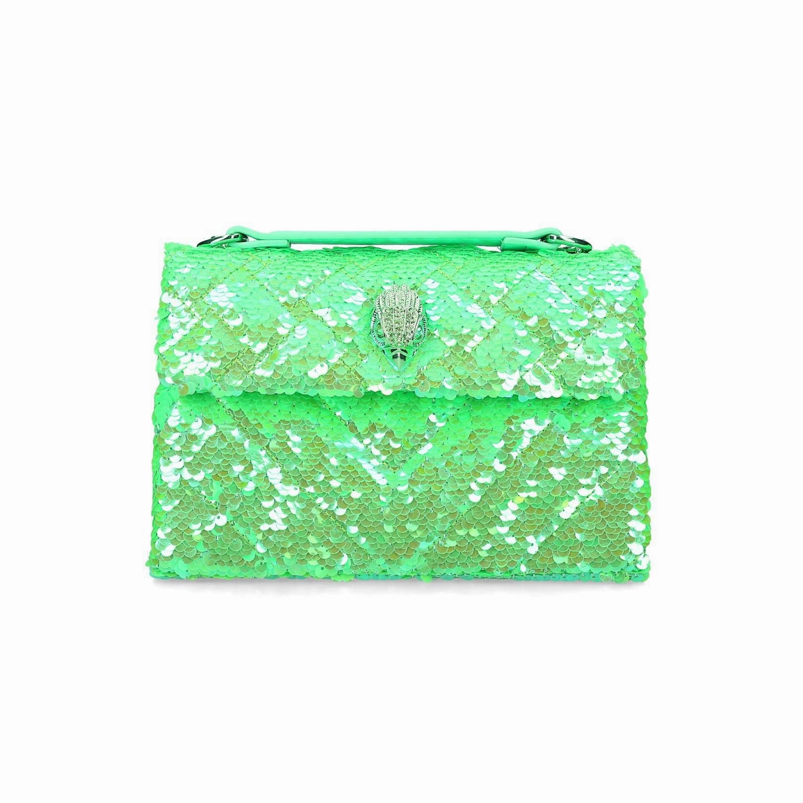 Kurt Geiger Medium Sequin Kensington Crossbody bag-Green