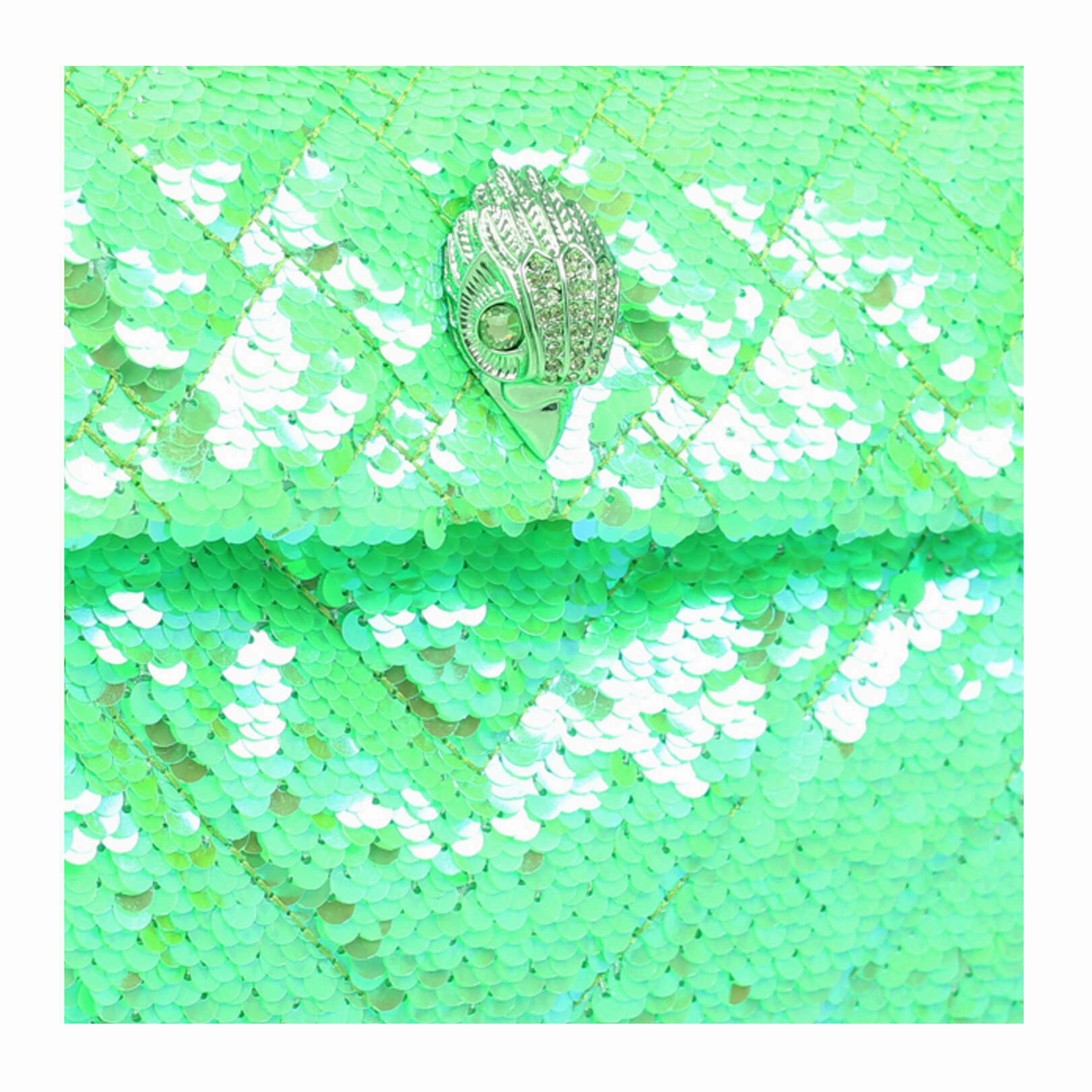 Kurt Geiger Medium Sequin Kensington Crossbody bag-Green