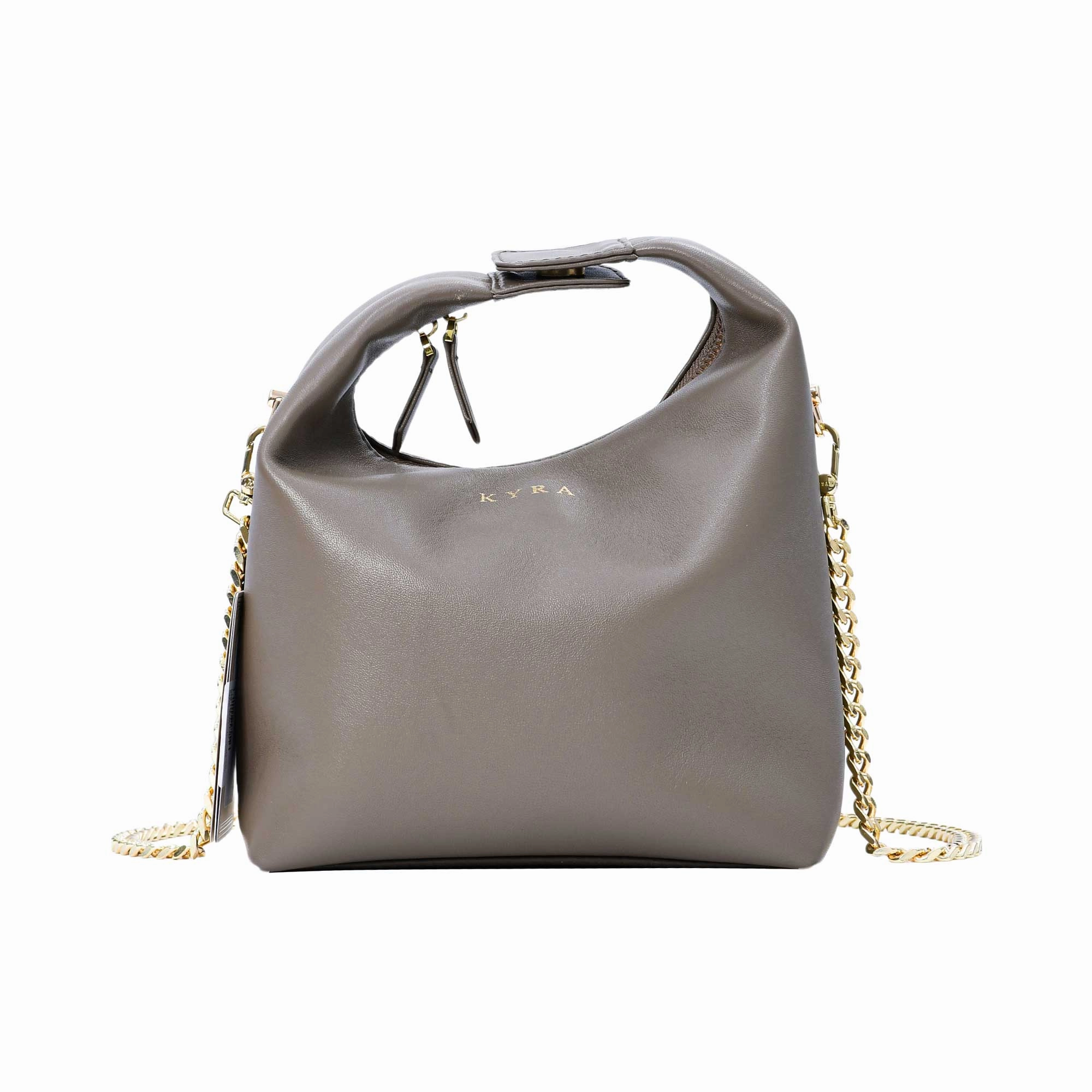 Kyra Women's Ouna Lamb Skin Handbags Taupe