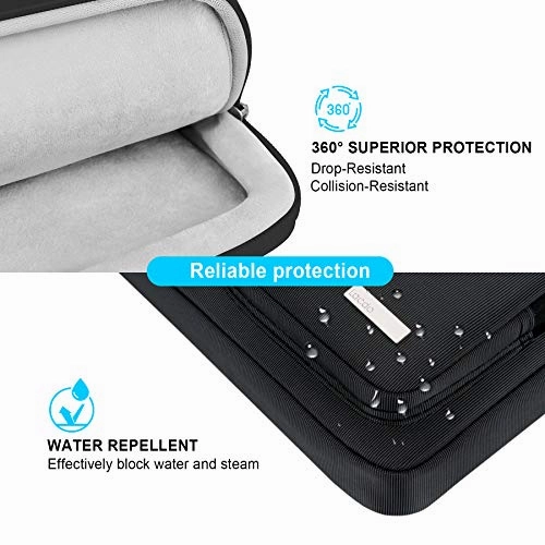 Lacdo 360 Protective Laptop Shoulder Bag Sleeve Case for 16-inch New MacBook Pro A2141 2019-2020, 15 inch Old MacBook Pro 2016-2019, 15" Microsoft Surface Book 3 2, Dell XPS 15, Water Repellent,Black