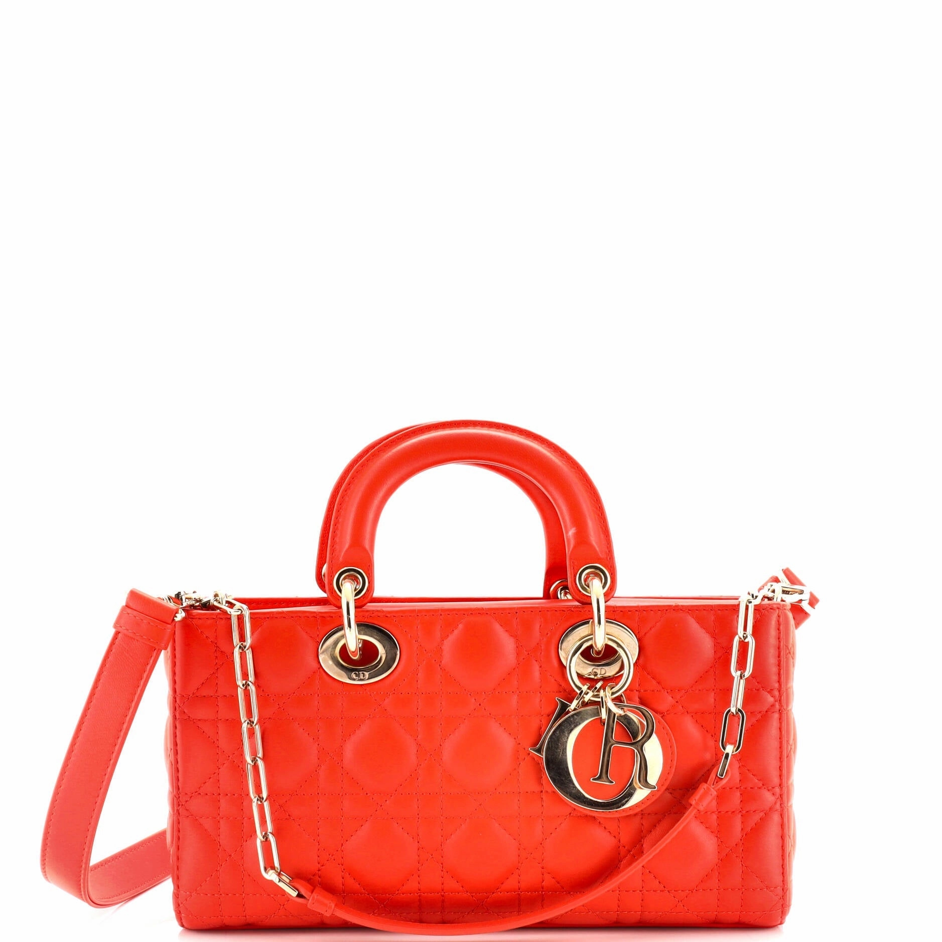Lady D-Joy Bag Cannage Quilt Lambskin Medium
