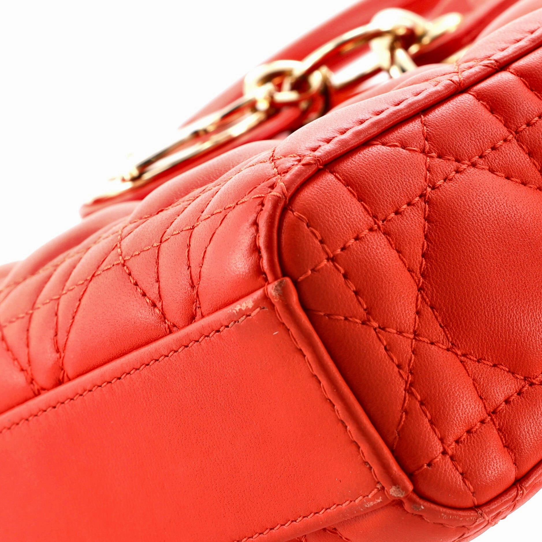 Lady D-Joy Bag Cannage Quilt Lambskin Medium