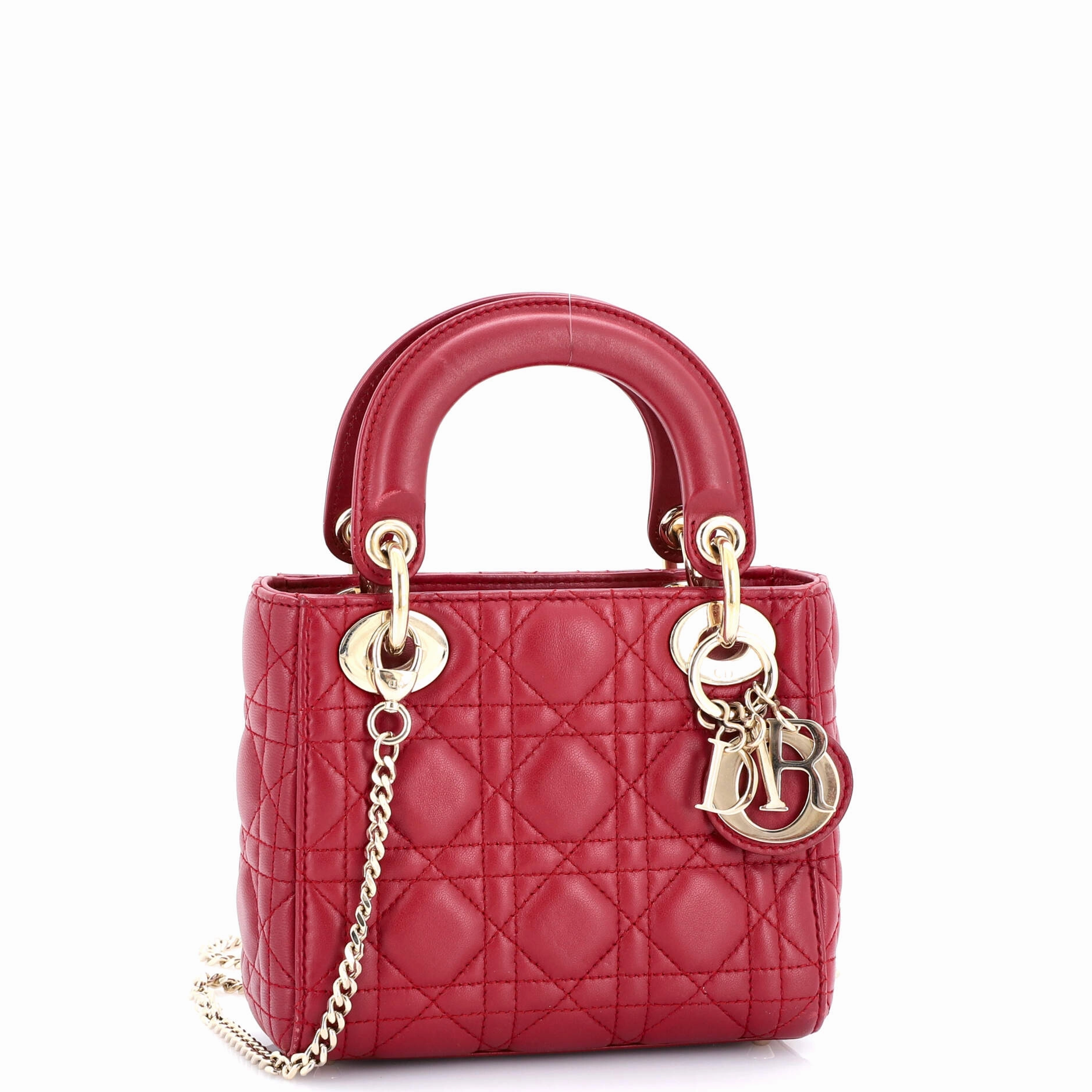 Lady Dior Chain Bag Cannage Quilt Lambskin Mini