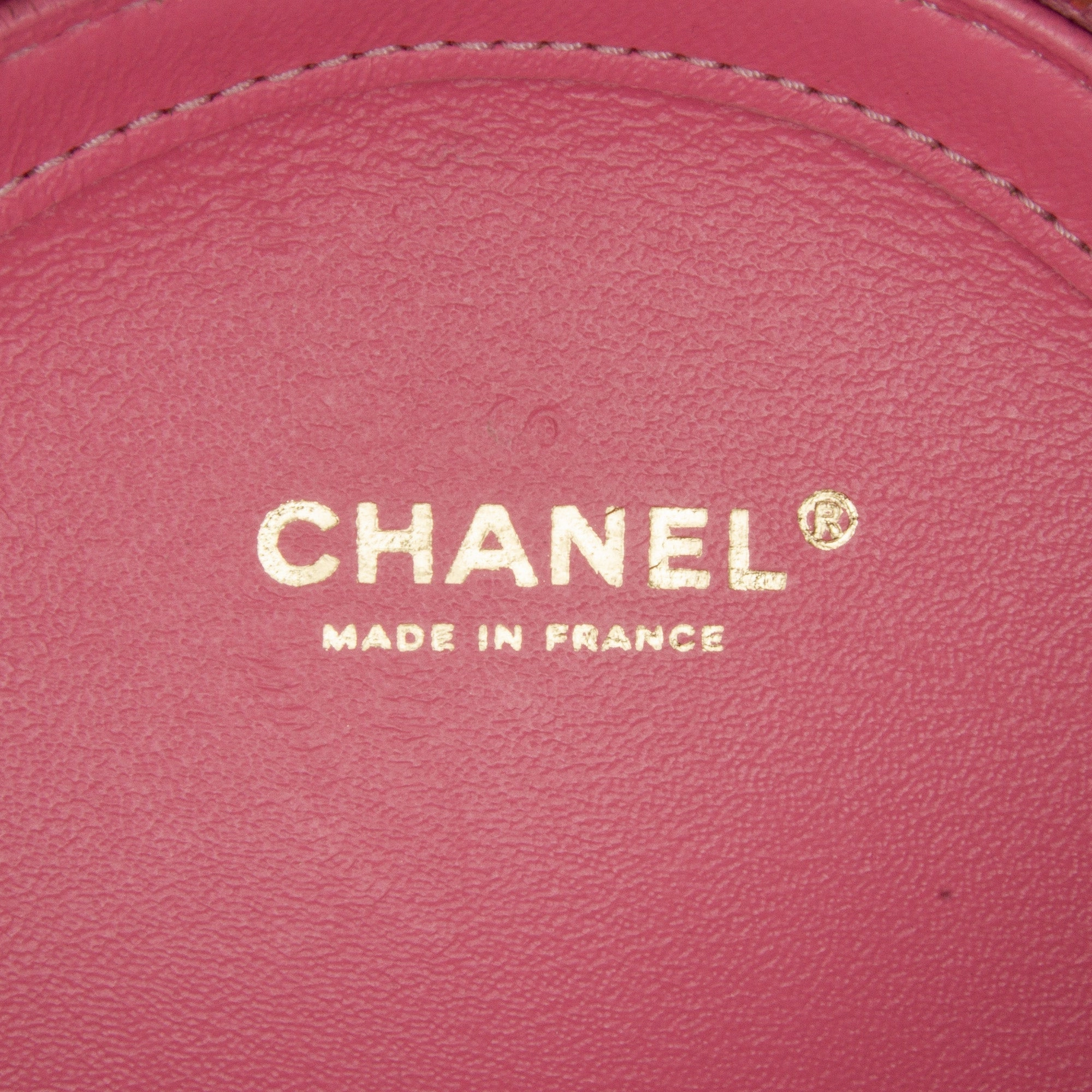 Lambskin CC Round Chain Crossbody