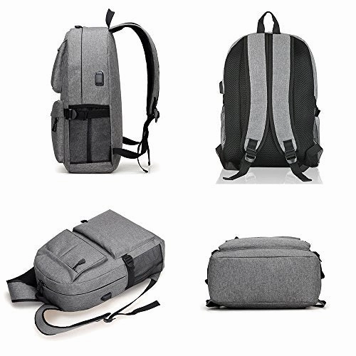 Laptop Backpack, Winblo 15 15.6 Inch College Backpack With Usb Charging Port Light Weight Travel