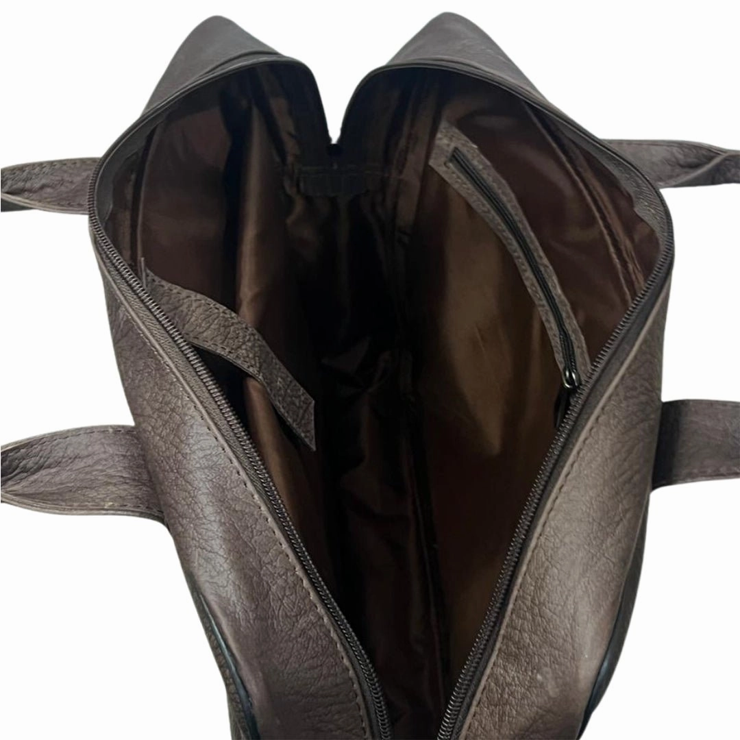 Laptop Bag Brown with Front Flip Pocket Brown