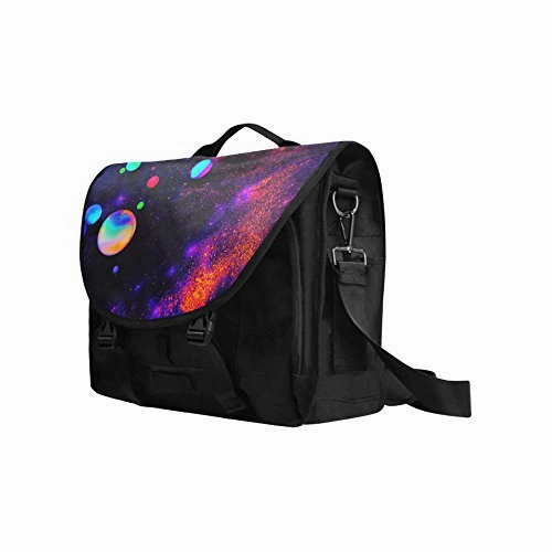 Laptop Shoulder Bag, Vintage Motorcycle Printed Laptop Bag Oxford fabric