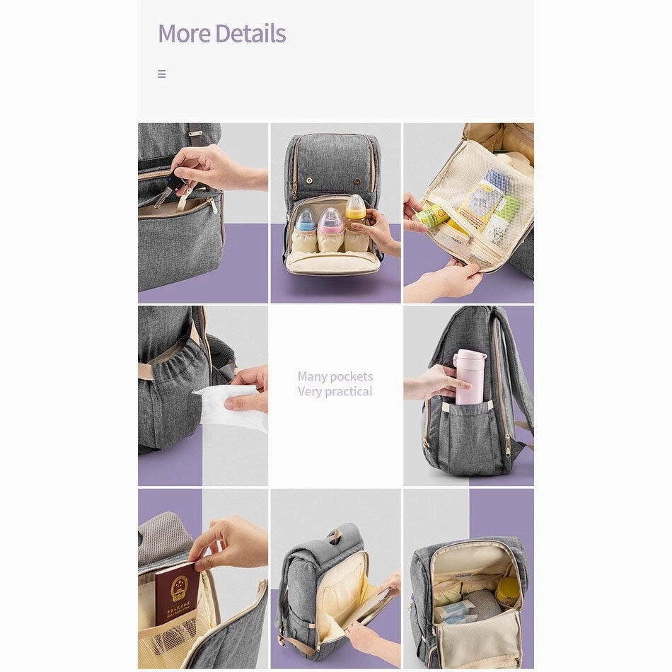 Large Capacity Nappy Bag Travel Backpack