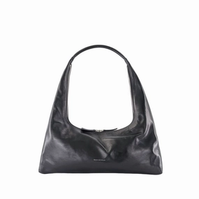 Large Shoulder Bag - Leather - Black