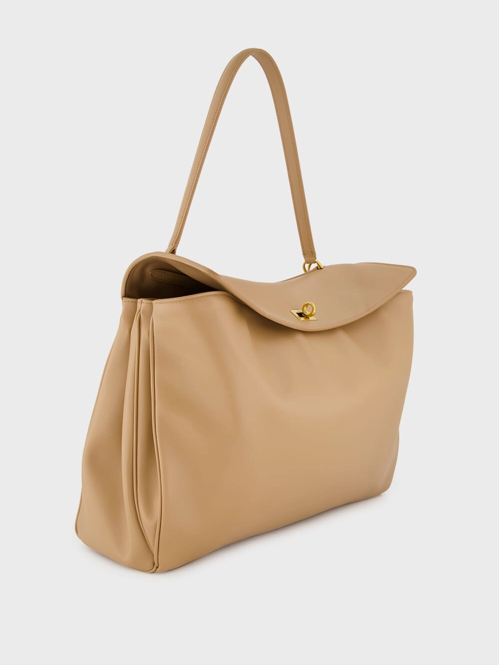 Latte Rodeo Large Smooth Calfskin Handbag
