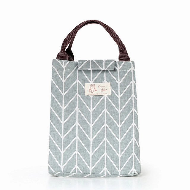Lattice Print Lunch Bag Portable Cooler Insulated Picnic Bento Tote Travel Fruit Drink Food Fresh Organizer Accessories Supplies