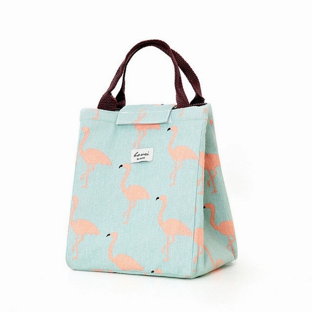 Lattice Print Lunch Bag Portable Cooler Insulated Picnic Bento Tote Travel Fruit Drink Food Fresh Organizer Accessories Supplies
