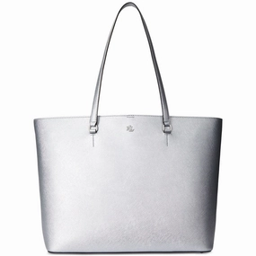 Lauren Ralph Lauren Karly Crosshatch Leather Large Tote