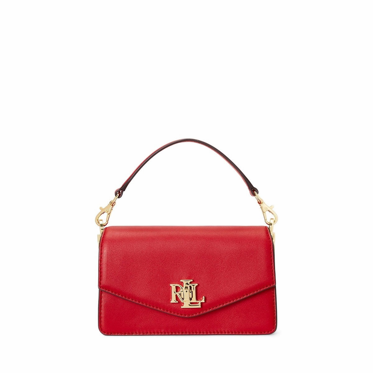Lauren Ralph Lauren Womens Leather Small Tayler Crossbody Bag Martin Red