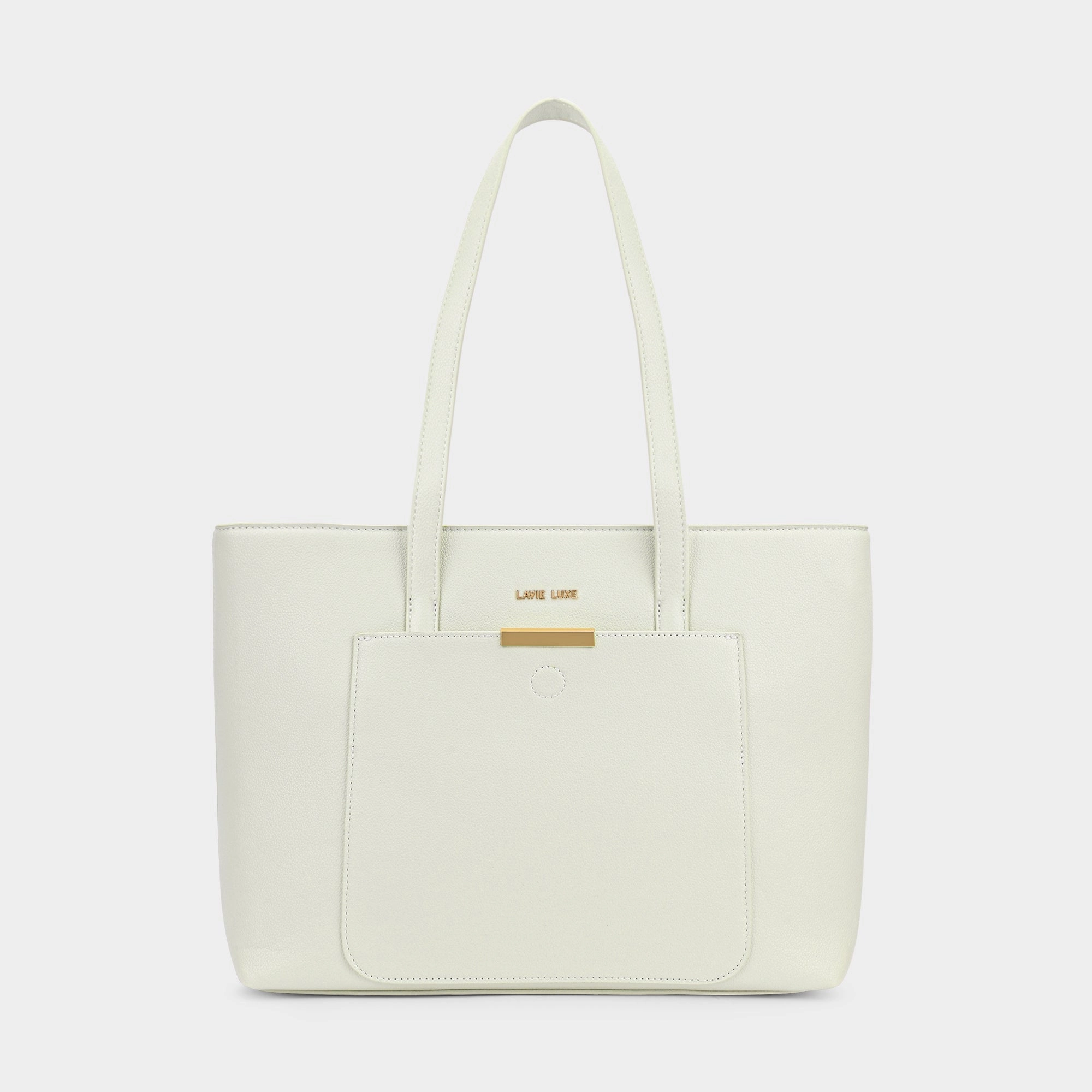 Lavie Luxe Bliss Off White Large Women's Tote
