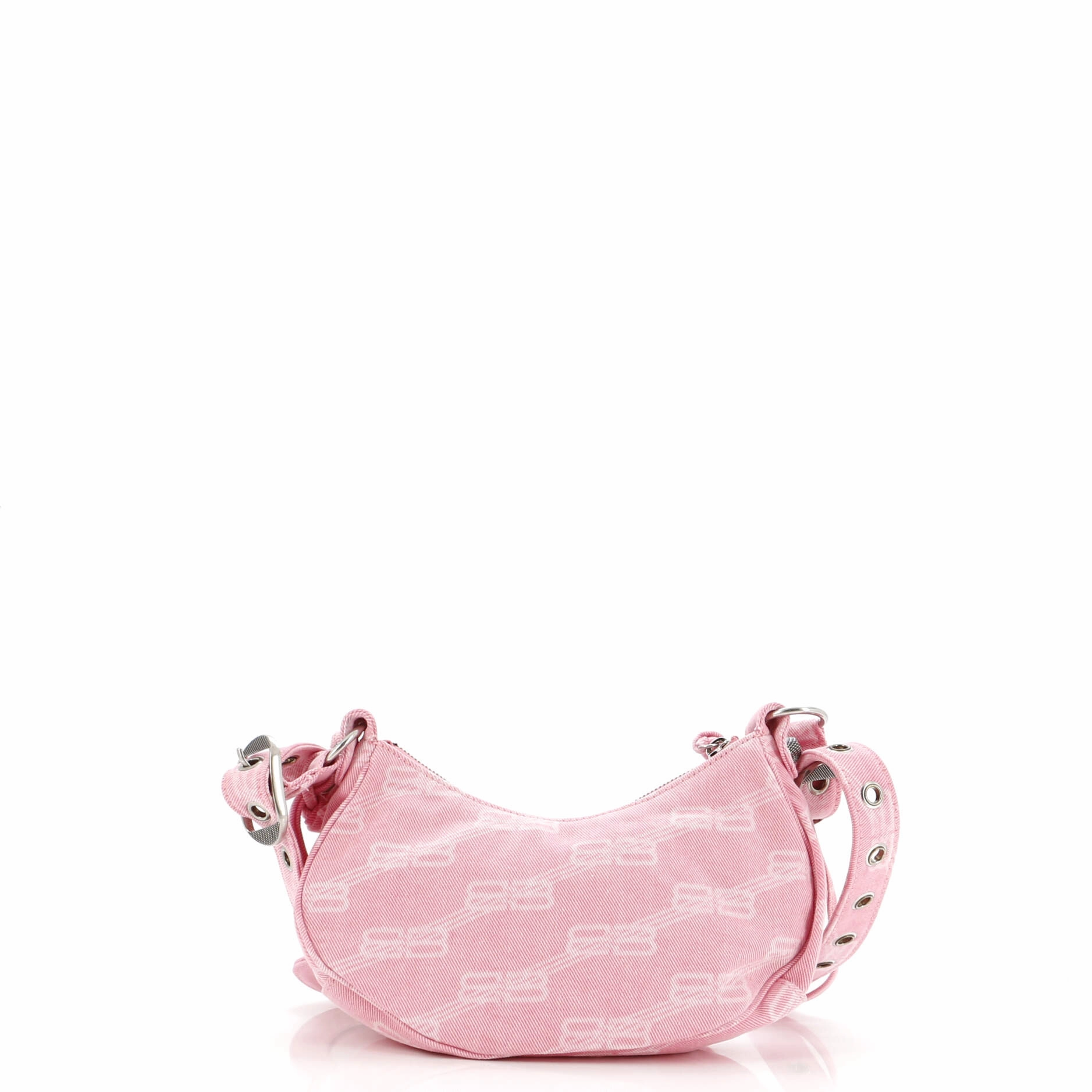 Le Cagole Giant Studs Shoulder Bag BB Denim XS