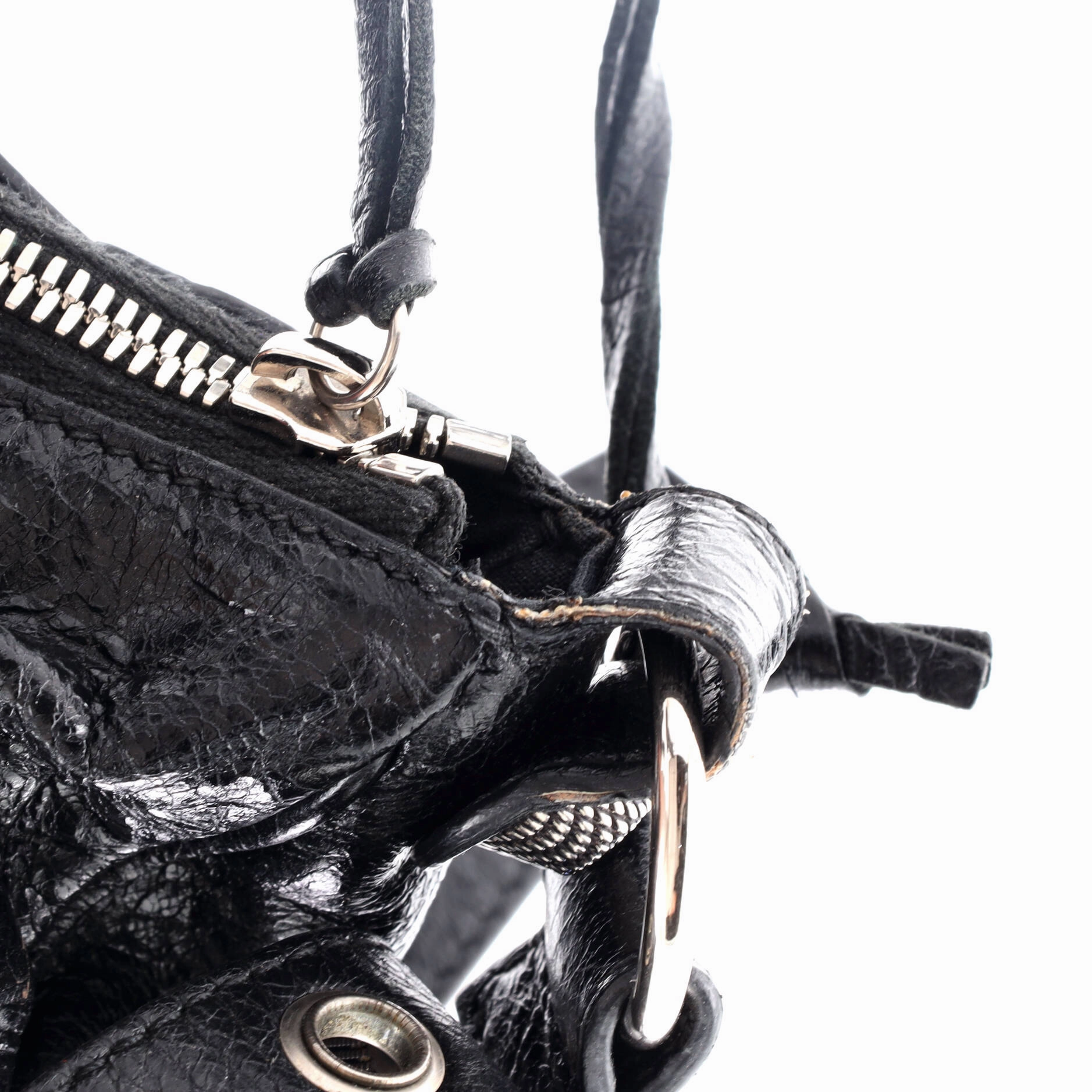Le Cagole Giant Studs Shoulder Bag Leather XS